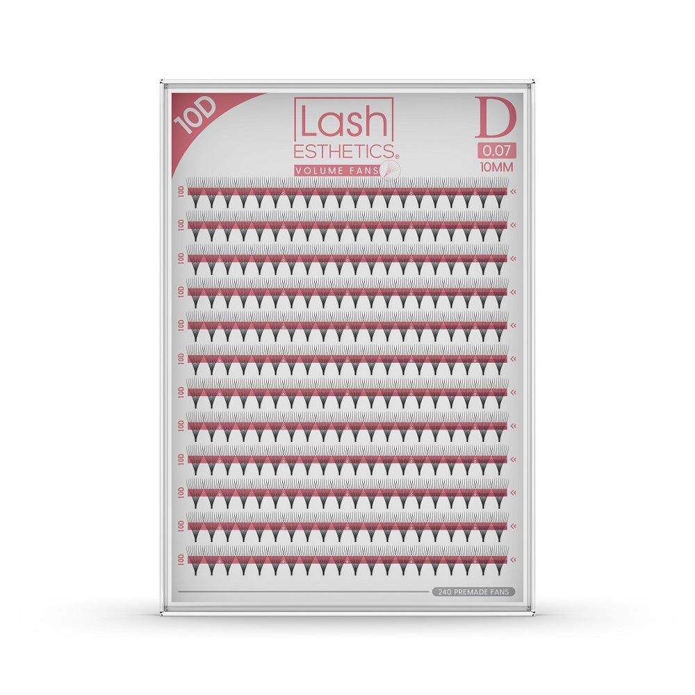 Premade Lash Fans in Tray Curl D