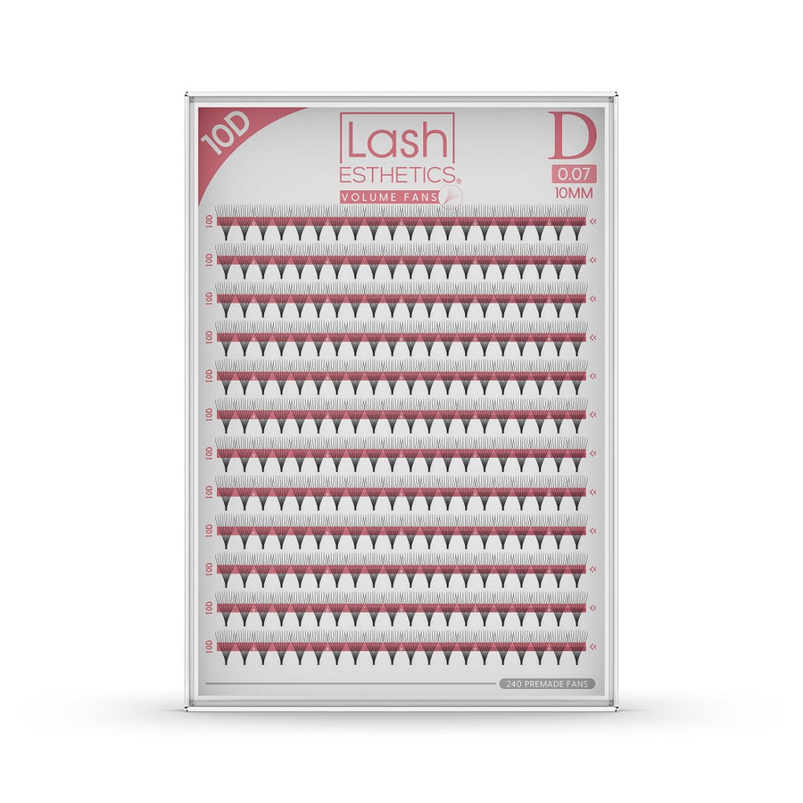 Premade Lash Fans in Tray Curl D