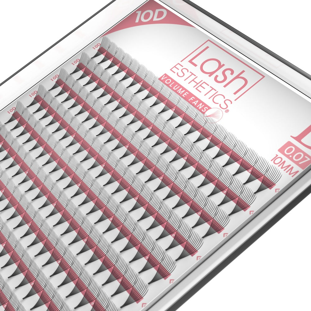 Premade Lash Fans in Tray Curl D