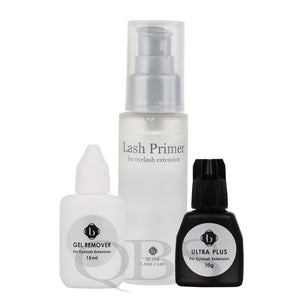 Eyelash Extensions Set: Ultra Plus Glue, Primer, Remover